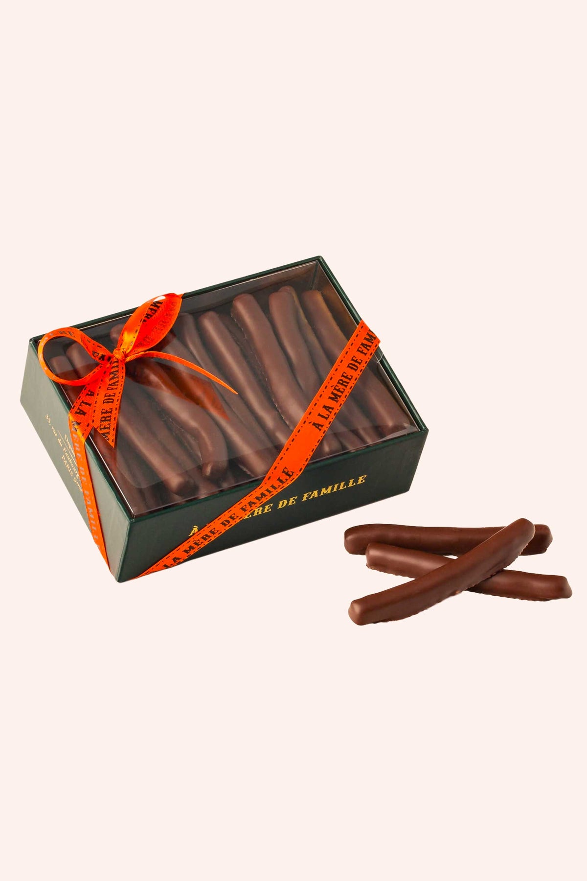Small chocolate orangettes