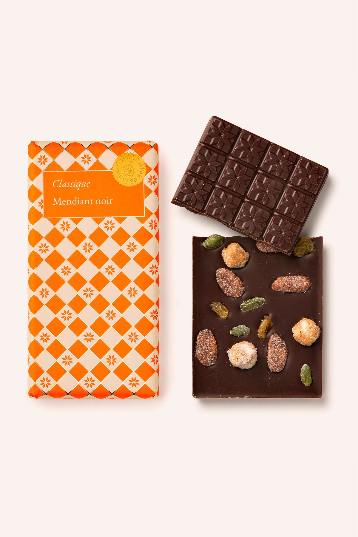 Chocolate bar Mendiant dark