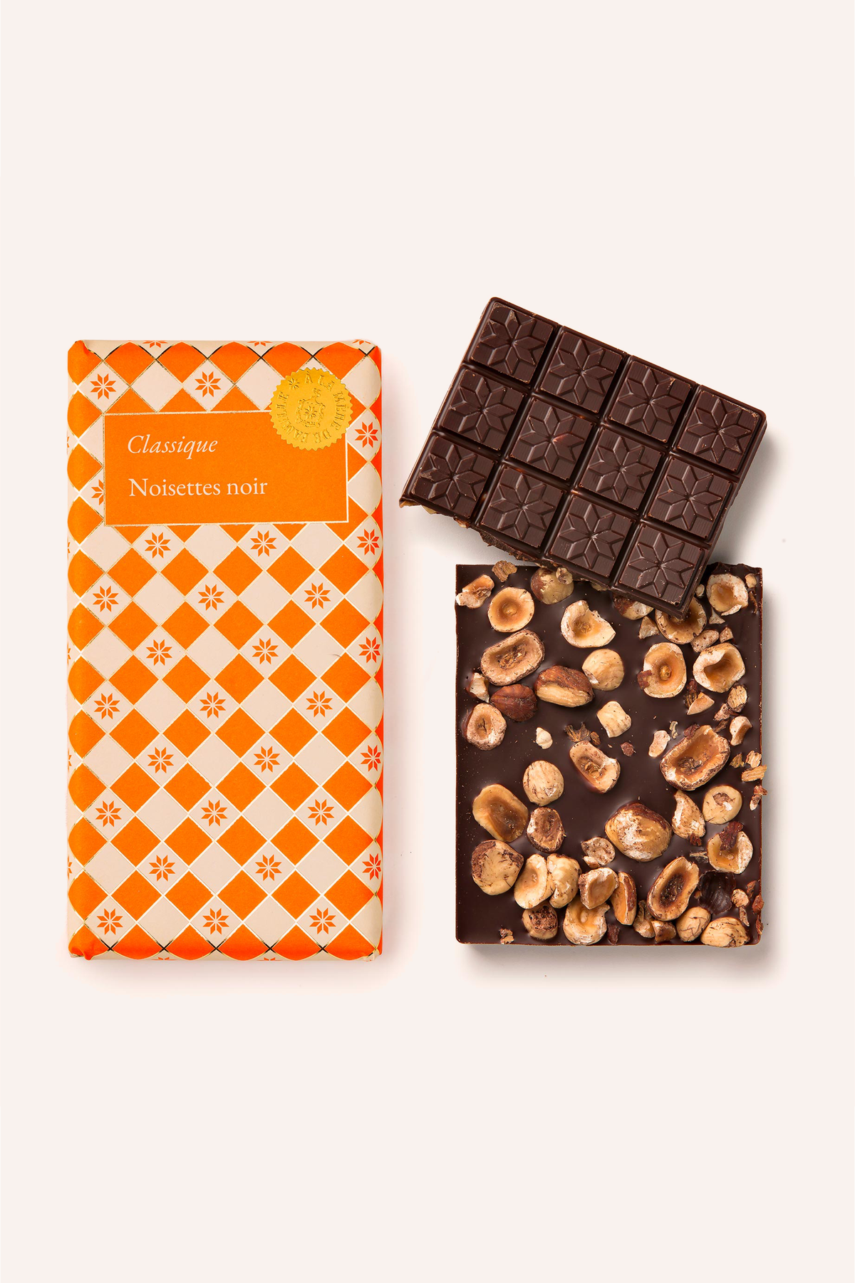 Tablette chocolat noisettes noir