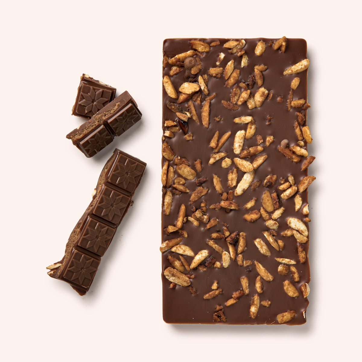 Tablette chocolat praliné amandes sablées lait
