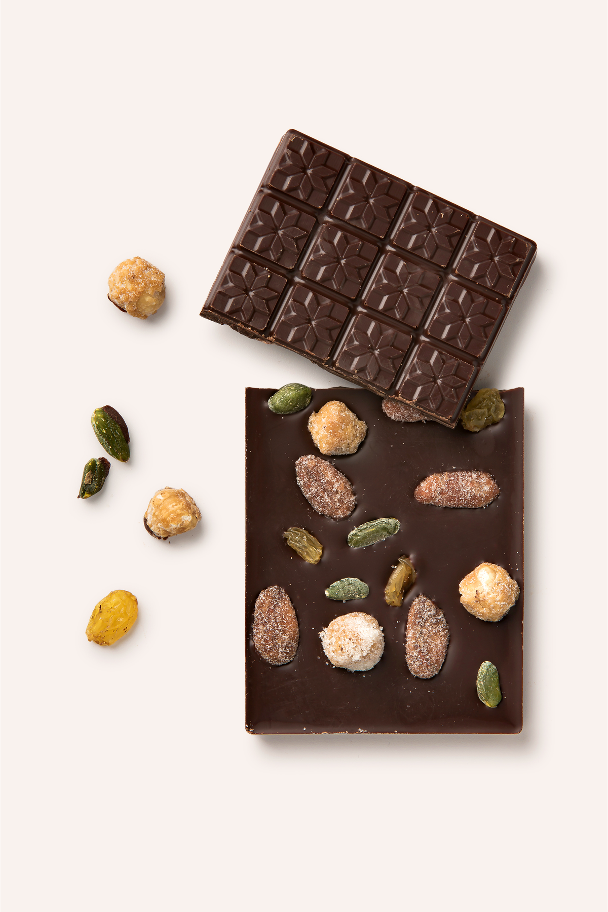 Chocolate bar Mendiant dark