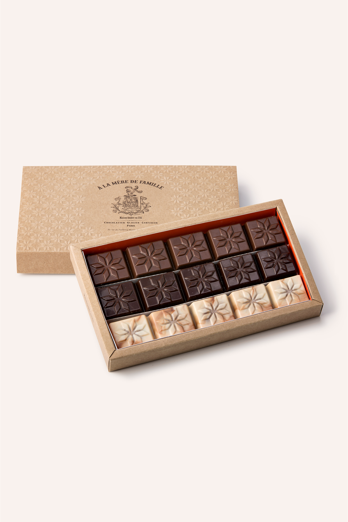 Coffret 3 barrettes - Praliné