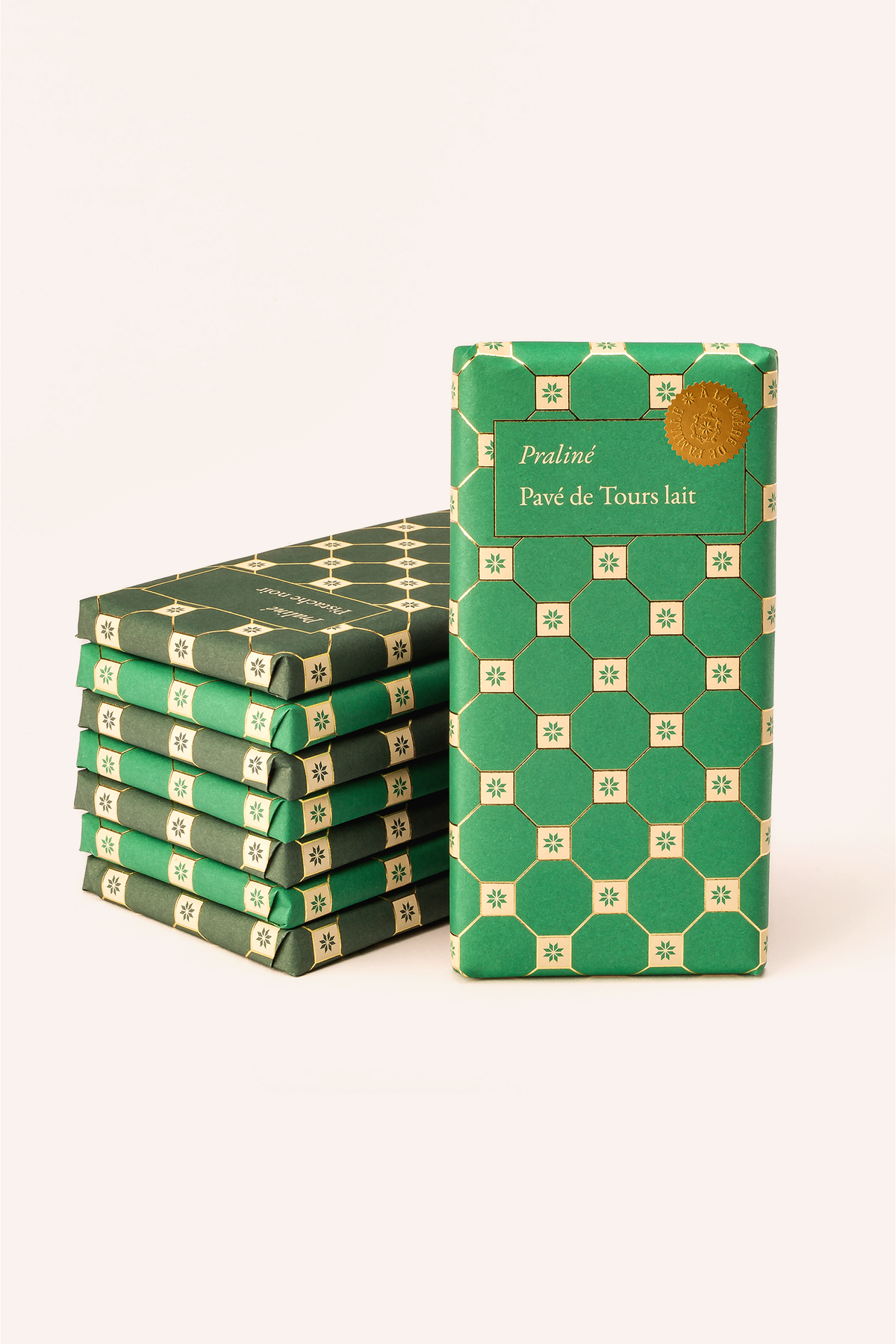 Tablette chocolat praliné feuilleté lait